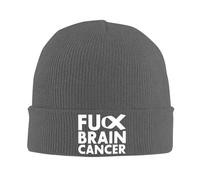 Gorro de Punto para Adultos Fuck Brain Cancer, Gorro de Invierno cálido con Calavera - Hombre y Mujer