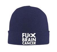 Gorro de Punto para Adultos Fuck Brain Cancer, Gorro de Invierno cálido con Calavera - Hombre y Mujer