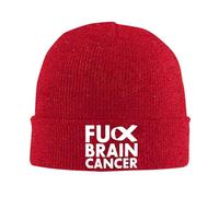 Gorro de Punto para Adultos Fuck Brain Cancer, Gorro de Invierno cálido con Calavera - Hombre y Mujer