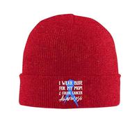 Gorro de Punto para Adultos, Ideal para la concientización sobre el cáncer de Colon. Gorro de Invierno cálido Tipo Beanie. para Hombres y Mujeres.