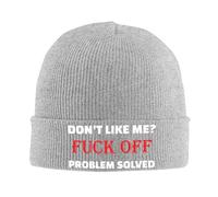 Gorro de Punto para Adultos No me Quieras - Problema Resuelto - Gorro de Invierno cálido Tipo Calavera - Hombre y Mujer