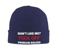 Gorro de Punto para Adultos No me Quieras - Problema Resuelto - Gorro de Invierno cálido Tipo Calavera - Hombre y Mujer