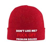 Gorro de Punto para Adultos No me Quieras - Problema Resuelto - Gorro de Invierno cálido Tipo Calavera - Hombre y Mujer