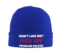 Gorro de Punto para Adultos No me Quieras - Problema Resuelto - Gorro de Invierno cálido Tipo Calavera - Hombre y Mujer