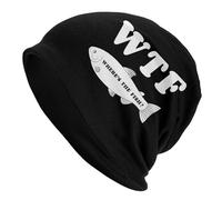 Gorro de Punto para Adultos WTF Where's The Fish, Gorro de Invierno cálido Tipo Calavera - Hombre Mujer