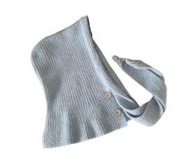 Gorro de punto para el cuello, bufanda para clima frío, resistente al viento, sudadera con capucha para adultos, adolescentes, invierno, uso diario, bufanda para esquí, azul, Talla única