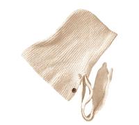 Gorro de punto para el cuello, bufanda para clima frío, resistente al viento, sudadera con capucha para adultos, adolescentes, invierno, uso diario, bufanda para esquí, beige, Talla única