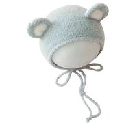 Gorro de punto para fotografía de recién nacido, con orejas de ganchillo, para bebés y bebés