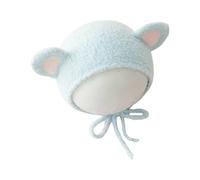 Gorro de punto para fotografía de recién nacido, con orejas de ganchillo, para bebés y bebés