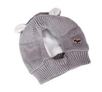 Gorro de Punto para Mascotas de Invierno, Gorro cálido y Bonito para Perros, Orejeras silenciosas, con protección contra el Ruido, Gris, cálido para Perros, Cachorro con Orejas