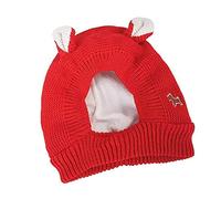 Gorro de Punto para Mascotas de Invierno Gorro cálido y Lindo para Perros Orejeras silenciosas con protección contra el Ruido Rojo - cálido para Perros Cachorro con Orejas