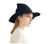 Gorro de punto para mujer, sombrero de bruja, sombrero de bruja, sombrero de bruja, gorras de béisbol para hombre, gorras grandes, azul marino, Talla única