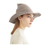 Gorro de punto para mujer, sombrero de bruja, sombrero de bruja, sombrero de bruja, gorras de béisbol para hombre, gorras grandes, caqui, Talla única