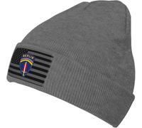 Gorro De Punto Parche De La Brigada De Berlín del Ejército De La Bandera Negra De EE. UU. Beanie Hat Clásico Skull Cap Slouchy Gorro De Invierno para Running Bicicleta Invierno