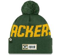 Gorro De Punto Pom De La Línea Lateral De Los Green Bay Packers