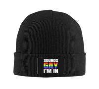 Gorro De Punto Sonidos Graciosos De Gays. Soy Parte De La Comunidad LGBTQ+. Beanie Gorros Ligero Gorros Slouch Elástico Sombreros De Invierno para Correr Escalada Ciclismo