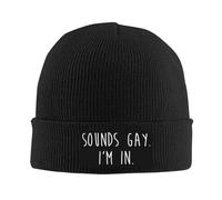 Gorro De Punto Sonidos Graciosos De Gays. Soy Parte De La Comunidad LGBTQ+. Sombreros De Invierno Elástico Gorros Slouch Moderno Sombrero De Beanies para Escalada Exteriores Mujer