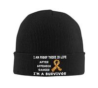 Gorro De Punto Soy La Prueba De Que Hay Vida Después del Cáncer De Apéndice. Soy Una Sobreviviente. Termicos Sombreros Cálidos Unisex Gorro para Mujer Hombre Mujeres