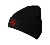 Gorro de Punto Unisex con símbolo de anarquía Desgastado, Grueso, Suave, elástico, cálido, de Invierno, con Calavera, Color n