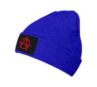 Gorro de Punto Unisex con símbolo de anarquía Desgastado, Grueso, Suave, elástico, cálido, de Invierno, con Calavera, Color n