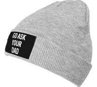 Gorro De Punto Ve Y Pregúntale A Tu Papá Unisex Sombreros Cálidos Termicos Gorro Termica para Mujer Ciclismo Correr