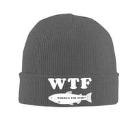 Gorro de Punto WTF Where's The Fish, Gorros de Invierno cálidos con Vuelta, Gorros Tipo Beanie para Hombre y Mujer