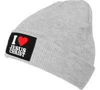 Gorro De Punto Yo Amo A Jesucristo Gorro De Invierno Respirable Skull Cap Moderno Beanie Hat para Senderismo Running Invierno