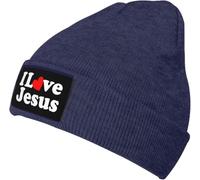 Gorro De Punto Yo Amo A Jesús Gorro De Invierno Clásico Skull Cap Moderno Beanie Hat para Invierno Bicicleta Running
