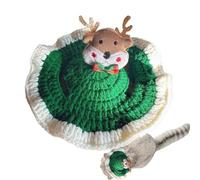 Gorro De Santa para Perros, Lindo Accesorio para Fotos De Alce Suave Y Tejido, Gorro De Santa para Gatos De Navidad, para Fiestas Invierno Niños Chicos Chicas Jóvenes Familia