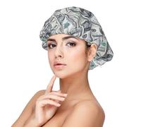 Gorro de satén reversible de doble capa para dormir, divertido gorro de dinero para trenza, cabello rizado, gorro de satén, Negro, talla única