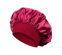 Gorro de seda for el cuidado del cabello, gorro satén for pelo noche, for dormir sólido for mujer, for sueño, for, Unisex Para Inicio(Red)