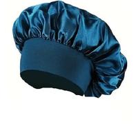 Gorro de seda for el cuidado del cabello, gorro satén for pelo noche, for dormir sólido for mujer, for sueño, for, Unisex Para Inicio(Blue)
