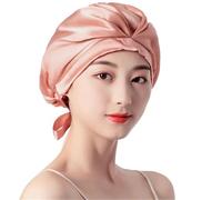 Gorro De Seda Gorro de dormir seda Mulberry 16MM, gorro ducha 1 capa, for el hogar, Protector capó for cuidado del cabello(Light Pink)