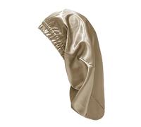 Gorro de seda para dormir, 100% seda de morera 22 mommes, lujoso, transpirable, ajuste seguro durante la noche, ideal para cabello largo y rizado