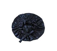 Gorro de seda para dormir, Women's Silk Sleeping Bonnet 2 Pcs Multicolor Double Layer Mulberry(Blue)