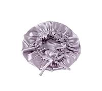 Gorro de seda para dormir, Women's Silk Sleeping Bonnet 2 Pcs Multicolor Double Layer Mulberry(Lotus Purple)