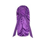 Gorro De Seda Para El Pelo Gorro largo de satén suave y sedoso for cabello Natural rizado, gorro pelo tamaño Extra grande con lazo for un sueño nocturno cómodo Para Mujeres(Dark Purple)