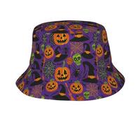 Gorro De Sol Calavera De Calabaza Divertida Y Sombrero De Bruja Plegable Sombrero De Verano Protección UV Gorro Safari para Golf Pesca Senderismo