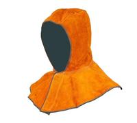 Gorro de soldadura piel vaca, chal for la cabeza, máscara protectora, capucha cuero, for eléctrica soldador Ropa Taller Soldadura