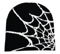 Gorro de Tela de araña, Gorro de Punto de Lana, Gorro de Calle Y2k, Gorro cálido de Invierno, Gorro de Calavera de Hip Hop para Hombres y Mujeres