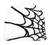Gorro de Tela de araña, Gorro de Punto de Lana, Gorro de Calle Y2k, Gorro cálido de Invierno, Gorro de Calavera de Hip Hop para Hombres y Mujeres