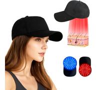 Gorro de Terapia con Luz Roja y Azul y Masaje Vibratorio, 120 LED 470nm/660nm/850nm para el Bienestar Capilar, Equipado con Chip 3-en-1 de Alta Eficiencia y Un Botón para 5 Modos