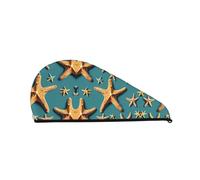 Gorro de terciopelo coral SamLng con estrella de mar de playa, perfecto para el hogar, viajes, fiestas en la piscina, playas, baños y mucho más