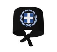 Gorro De Trabajo Escudo De Armas De Grecia Reutilizable Gorro De Cocina Unisex Gorros De Trabajo para Chef Peluquería Mujer