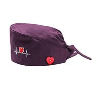 Gorro de trabajo estampado a la moda, informal, unisex, gorro médico de los santos odian, Morado (, Talla única
