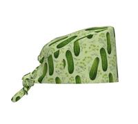 Gorro De Turbante Unisex, Pepino Encurtido Feash Gorrso Cocina Reutilizable, Cómodo Head Caps para Mujer Hombre