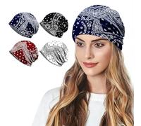Gorro de verano para mujer y para hombre, gorro bohemio, gorro de quimioterapia, gorro para tratamiento contra el cáncer, gorro holgada, gorro para dormir, One Size