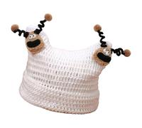 Gorro de viaje para esquí y nieve, estilo informal, para jóvenes, clima frío, para jóvenes y estudiantes, personajes de dibujos animados, blanco, Talla única