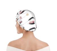 Gorro Ducha Mujer Pestañas para ojos cerrados Oro rosa Pestaña negra