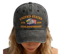 Gorro Estadounidense 250 Aniversario - Gorras Retro De Águila Ajustables | Gorras del 250º Aniversario - para Cumpleaños Playa Exterior Verano Acampada Senderismo Deportes